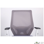 Кресло Lead White сиденье SM 2326/спинка Сетка HY-109 серая
