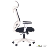Кресло Lead White HR сиденье Нест-01 черная/спинка Сетка HY-100 черная