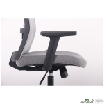Кресло Uran Black HR сиденье Сидней-20/спинка Сетка SL-01 св.серая