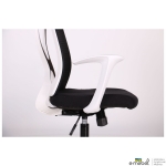 Кресло Nickel White сиденье Сидней-07/спинка Сетка SL-00 черная