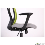 Кресло Nickel Black сиденье Сидней-20/спинка Сетка SL-06 салатовая