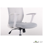 Кресло Nickel White сиденье Нест-19 св.серая/спинка Сетка SL-01 св.серая