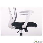Кресло Nickel White сиденье Нест-01 черная/спинка Сетка SL-16 серая
