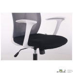 Кресло Nickel White сиденье Нест-01 черная/спинка Сетка SL-16 серая