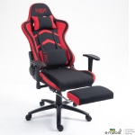 Крісло VR Racer Textile Craft чорний/червоний