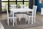 Обідній комплект Юджин білого кольору стіл+4 стільця