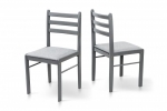 Кухонний стіл та 4 стільці сірого кольору. Обідній комплект Джерсі