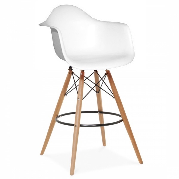 Стул барный высокий белый Тауэр Вуд Eames