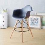 Стул барный высокий серый Тауэр Вуд Eames