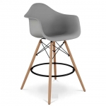 Стул барный высокий серый Тауэр Вуд Eames