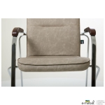 Стул Самба хром орех WAX Light Grey без канта