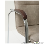 Стул Самба хром орех WAX Light Grey без канта