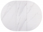 Стіл GASTON CERAMIC 100(135)*100 білий/чорний