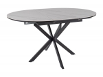 Стіл GASTON CERAMIC 100(135)*100 білий/чорний