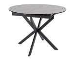Стіл GASTON CERAMIC 100(135)*100 білий/чорний