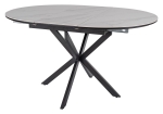 Стіл GASTON CERAMIC 100(135)*100 білий/чорний