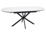 Стіл GASTON CERAMIC 140(180)*80 білий/чорний