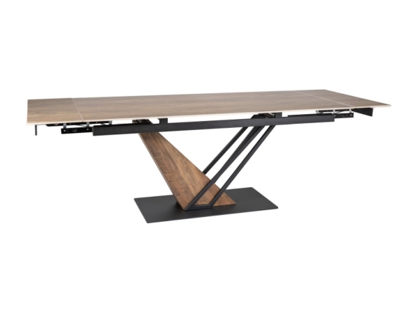 Стіл GENESIS LEGNO 180(240)*90 дуб/чорний/дуб