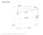 Стіл RION 80*80 чорний