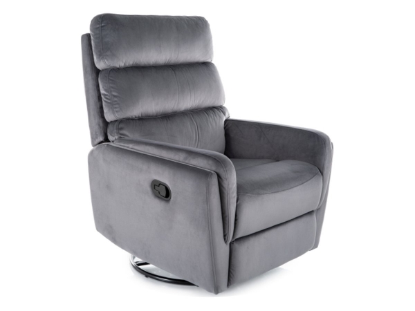 Крісло розкладне ARGOS VELVET сіре BL.14