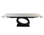 Стіл OVIDIO CERAMIC 160(240)*90 білий дуб/чорний каркас