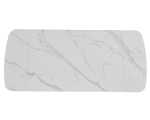 Стіл DUBLIN CERAMIC 120(180)*80 білий мат/чорний каркас
