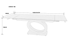 Стіл OVIDIO CERAMIC 160(240)*90 чорний мат/чорний каркас