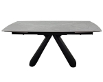 Стіл GREYSON CERAMIC 160(240)*90 сірий мат/чорний