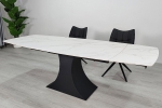 Стіл GILBERT CERAMIC 160(240)*90 білий мат/чорний