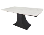 Стіл GILBERT CERAMIC 160(240)*90 білий мат/чорний