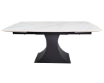 Стіл GILBERT CERAMIC 160(240)*90 білий мат/чорний