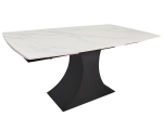 Стіл GILBERT CERAMIC 160(240)*90 білий мат/чорний