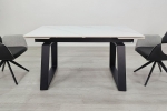 Стіл BERNARD CERAMIC 140(200)*90 білий мат/чорний