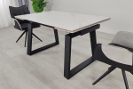 Стіл BERNARD CERAMIC 140(200)*90 білий мат/чорний