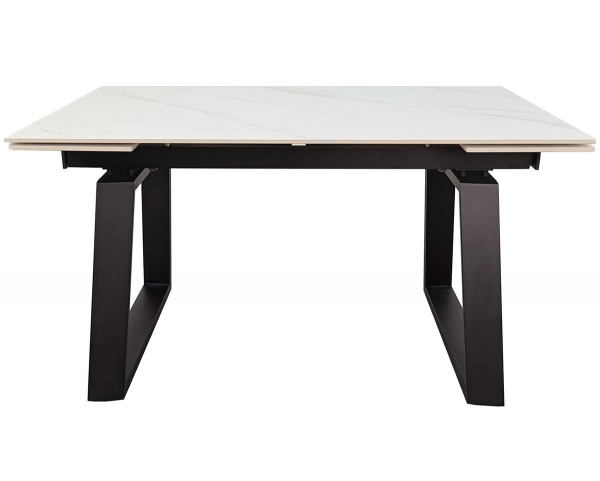 Стіл BERNARD CERAMIC 140(200)*90 білий мат/чорний