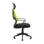 Кресло Профи — комплектация Пластик – механизм Пиастра — обивка Сетка черная + зеленая
