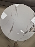 Журнальный керамический столик COLORADO белый глянец/черный