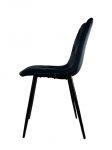 Стілець велюровий PM-001 Perfect Home Україна, чорний каркас/чорний
