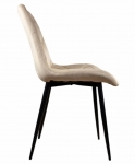 Стілець велюровий PM-002 Perfect Home Україна, чорний каркас/бежевий