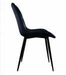 Стілець велюровий PM-002 Perfect Home Україна, чорний каркас/чорний