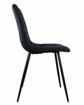 Стул велюровый PM-003 Perfect Home Україна, черный каркас/черный