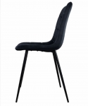 Стул велюровый PM-003 Perfect Home Україна, черный каркас/черный