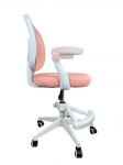 Кресло вращающееся детское с подставкой для ног PERFECT KIDS PINK