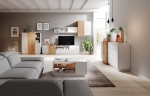 Стіл журнальний Perfect Home 3Д / 3D 100 Білий/дуб крафт золотий