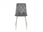 Стілець N-41 світло-сірий велюр + білий