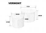 Журнальный столик VERMONT серый эф.мрамора/дуб (к-кт)
