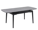 Стол DUBLIN CERAMIC 120(180)*80 светло-серый/черный каркас