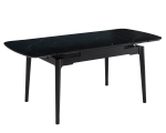 Стол DUBLIN CERAMIC 120(180)*80 черный мат/черный каркас