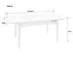 Стол DUBLIN CERAMIC 120(180)*80 черный мат/черный каркас