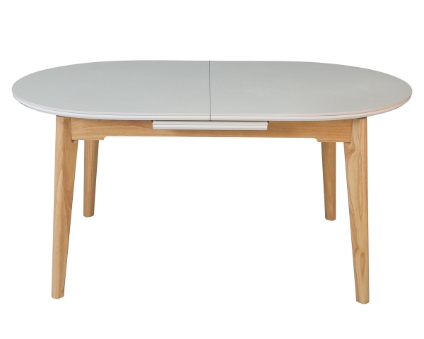 Стіл ALBERTO CERAMIC 160(200)*90 бежевий мат/дерево